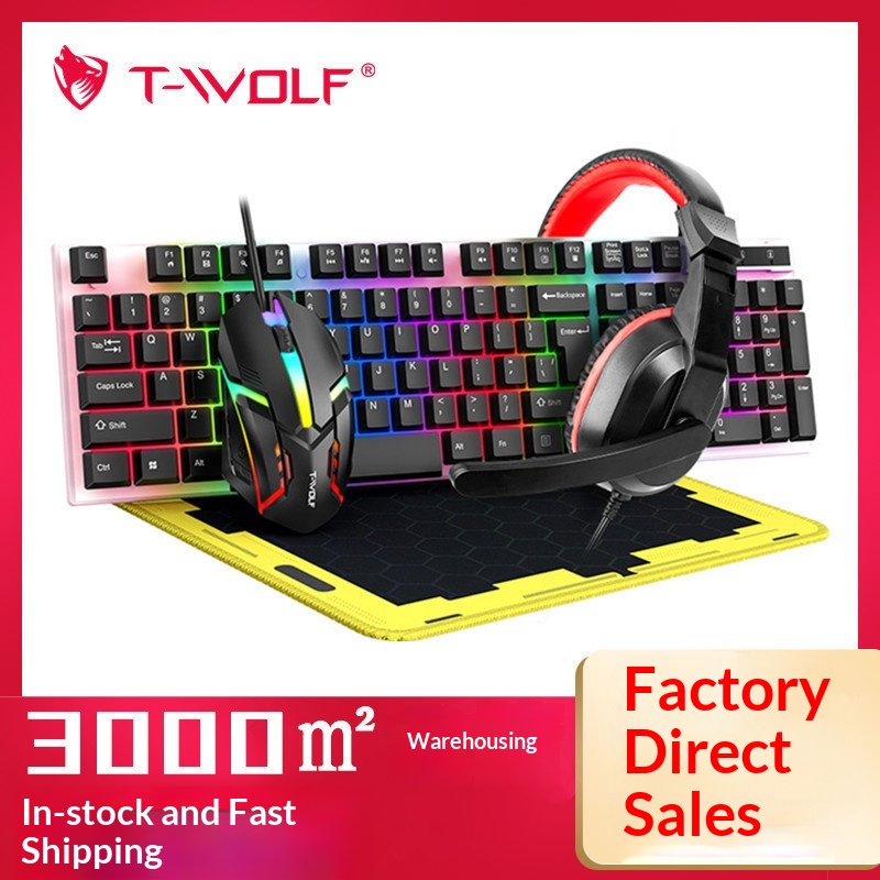 T-Wolf Tf240 4 In 1 Spanish Ga - Gaming Keyboard Mouse And Headset Combo avis et prix