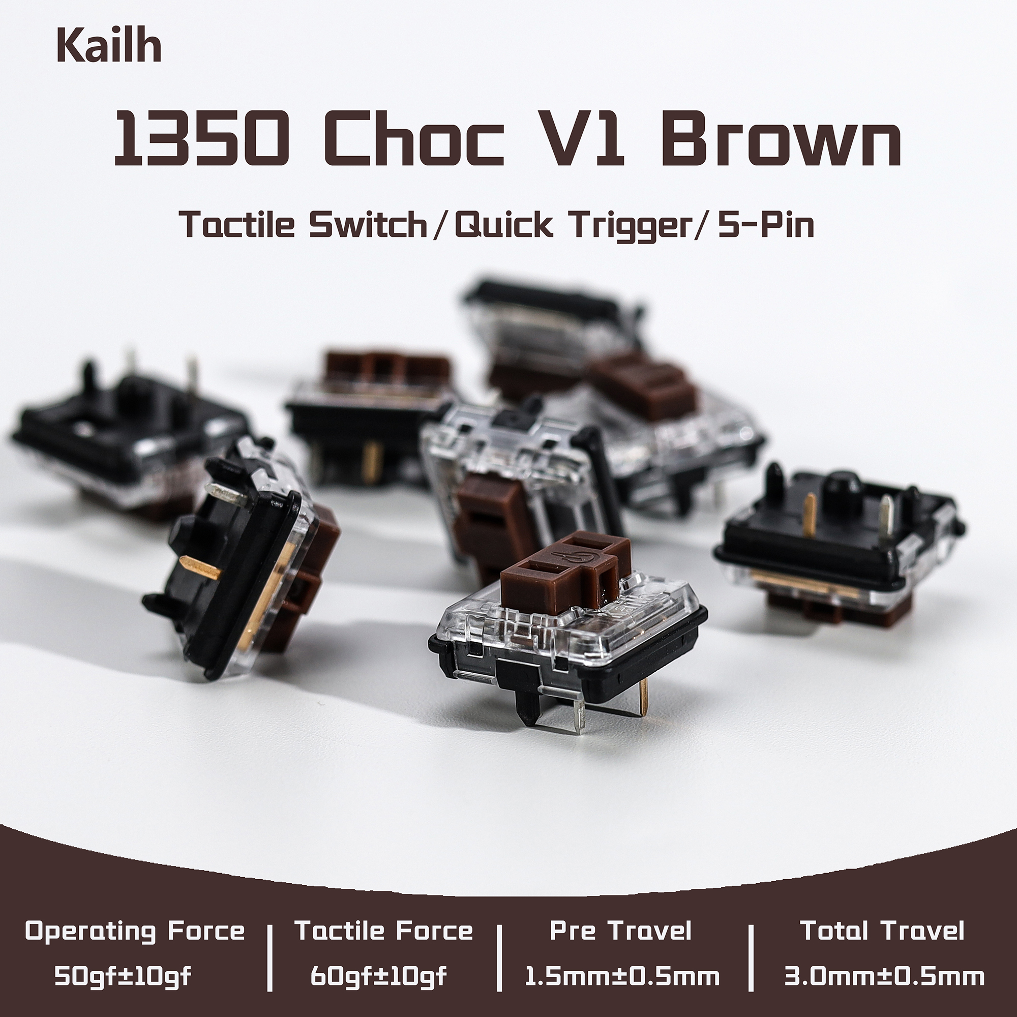 Kailh 1350 Choc V1 Brown Switc - Gaming Keyboard No Rgb avis et prix
