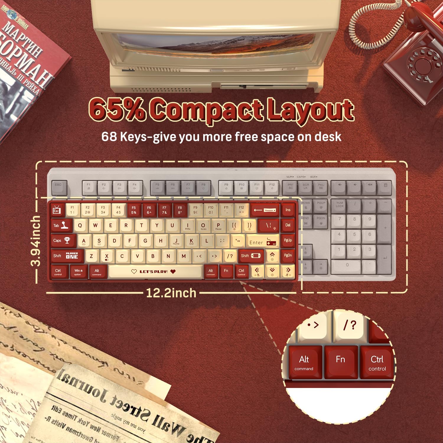 MAMBASNAKE x ATTACK SHARK AK68 - Gaming Keyboard Half avis et prix