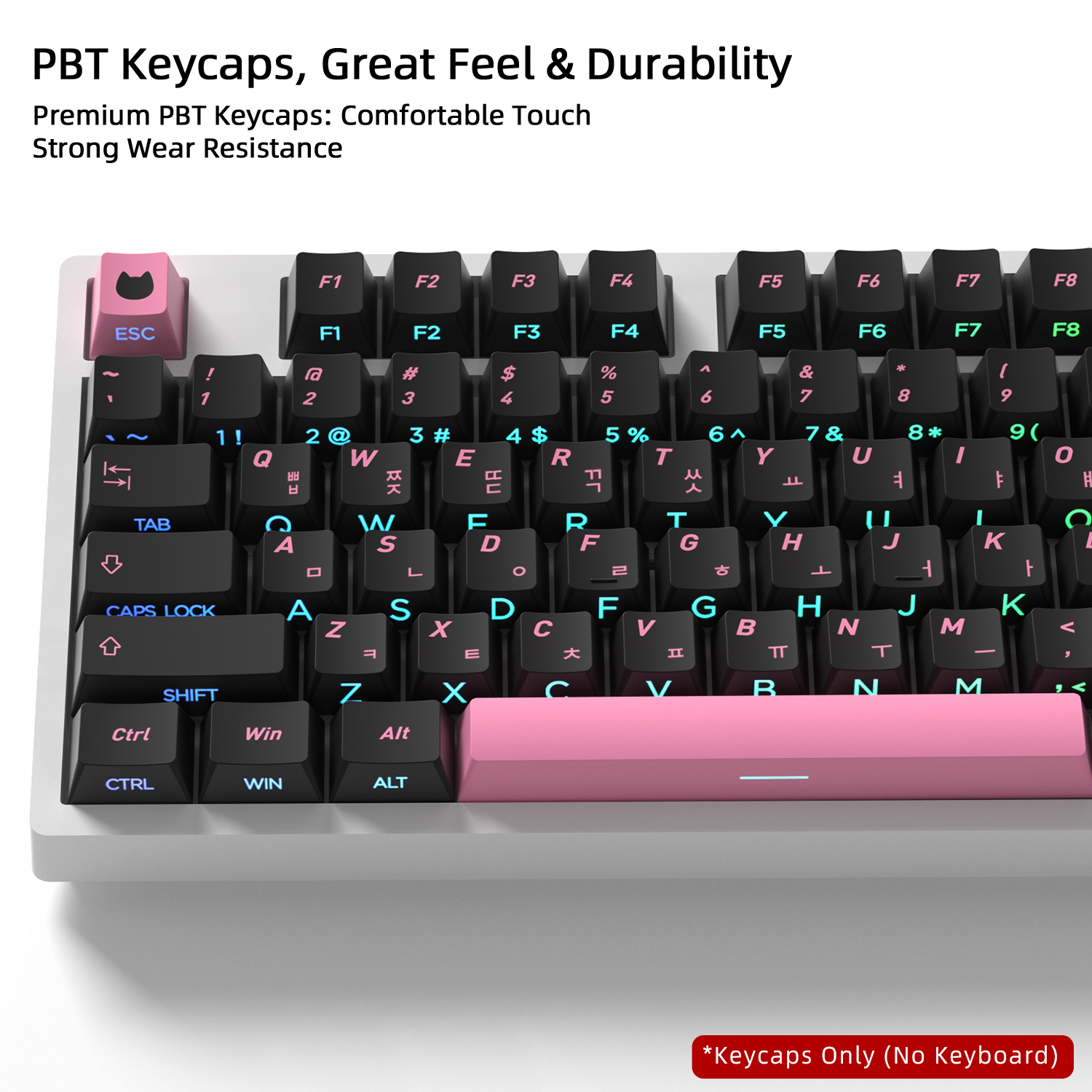 Cute Cat Side Printed Korean K - Keyboard Gaming Black avis et prix