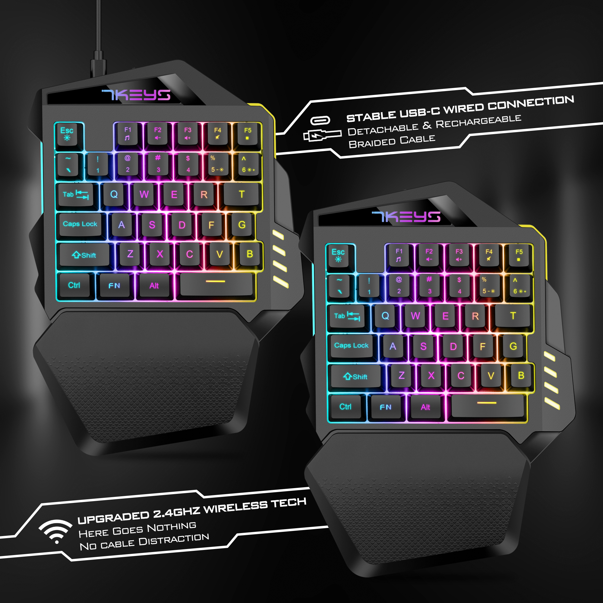 One-handed gaming keyboard 2.4 - Gaming Keyboard Half avis et prix
