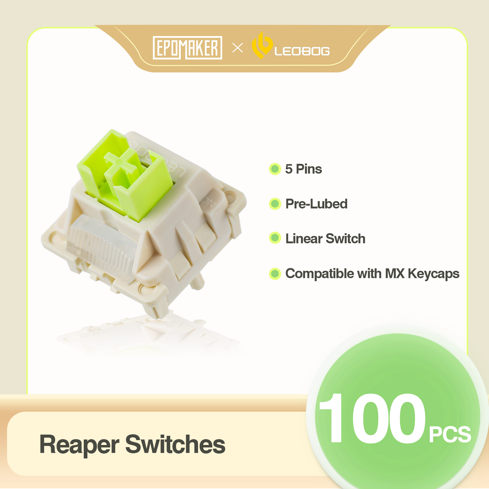 100 Pieces EPOMAKER x LEOBOG R - Mechanical Switch Tester avis et prix