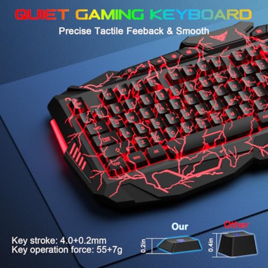 Gaming Keyboard Mouse Headset  - Gaming Keyboard Mouse And Headset Combo avis et prix