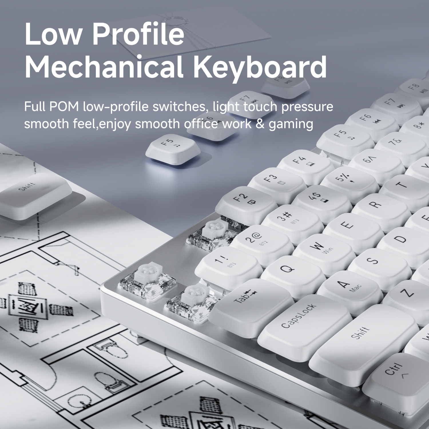 EWEADN Wireless Low-Profile Me - Gaming Keyboard Wireless avis et prix