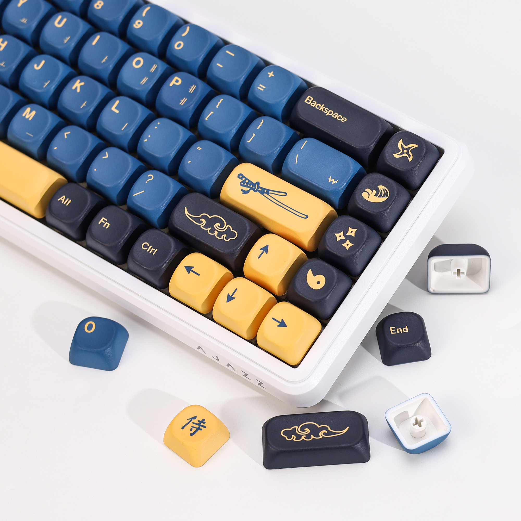 KBDiy Korean Keycap Retro GMK  - Gaming Keyboard Blue avis et prix