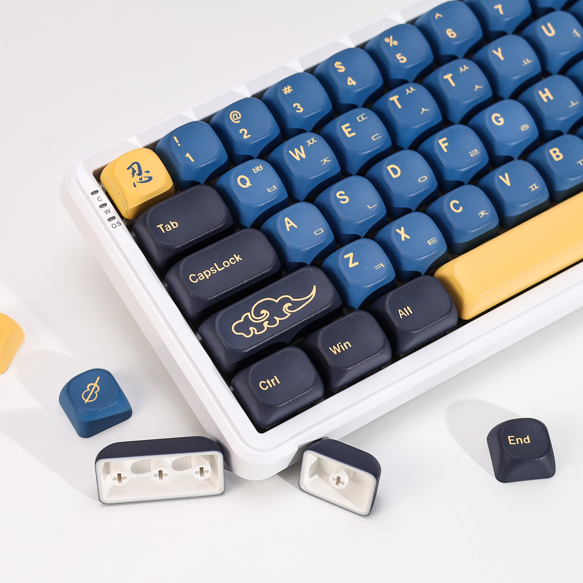 KBDiy Korean Keycap Retro GMK  - Gaming Keyboard Blue avis et prix