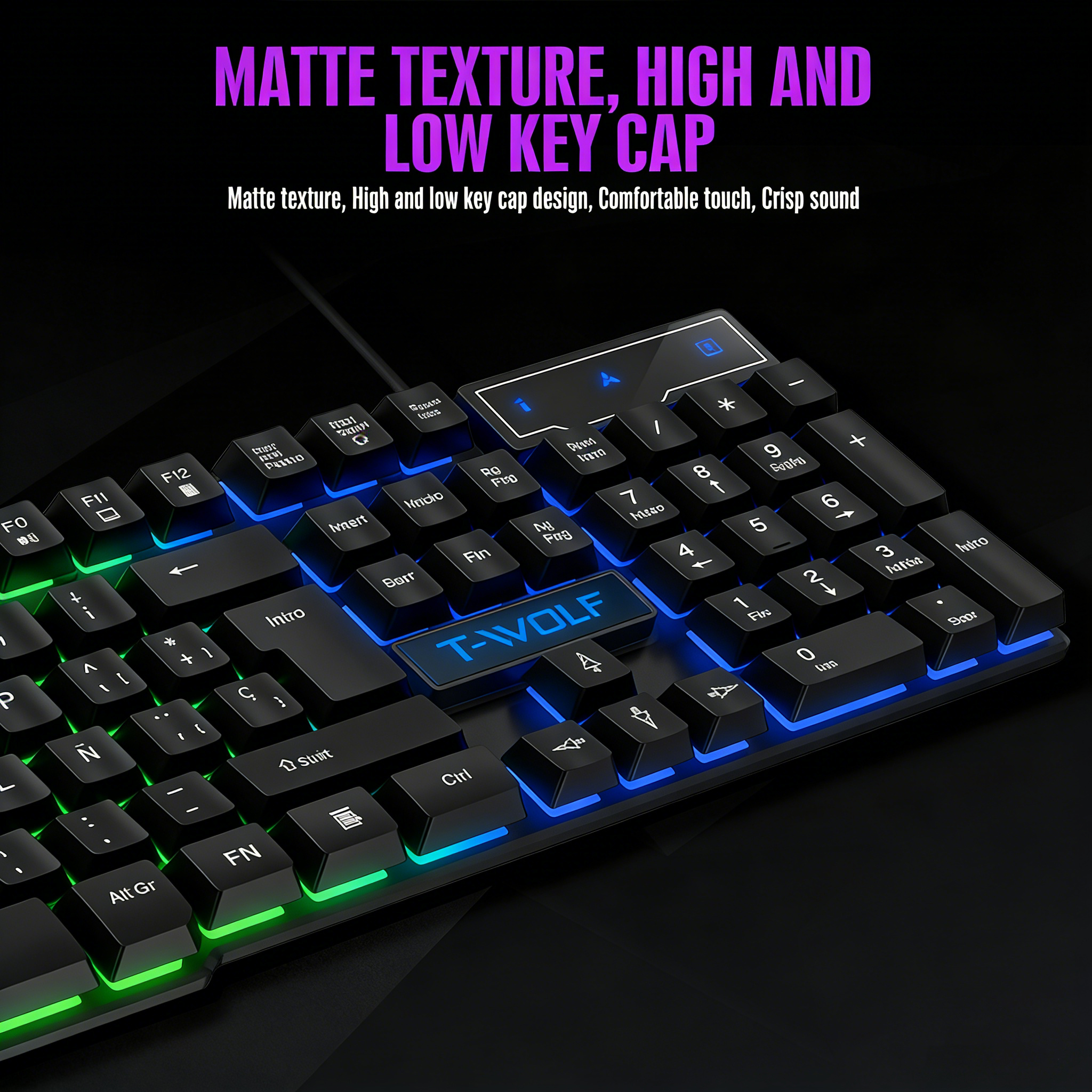 Mechanical feel Gaming Keyboar - Gaming Keyboard Half avis et prix