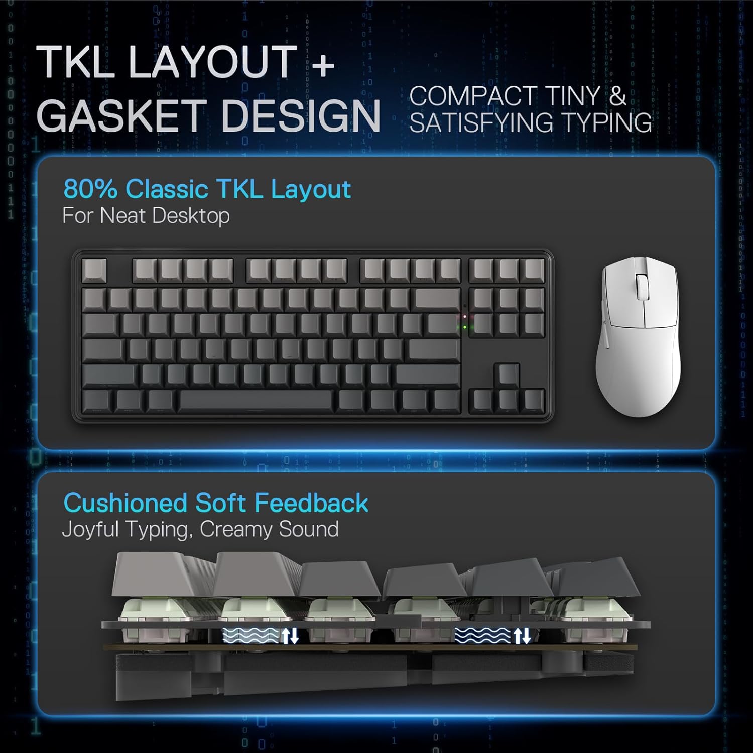 Redragon K707 PRO GB 80% Gaske - Gaming Keyboard No Noise avis et prix