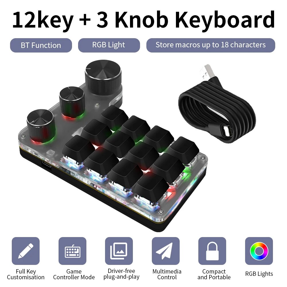 Bluetooth Programming Macro Cu - Gaming Keyboard Half avis et prix