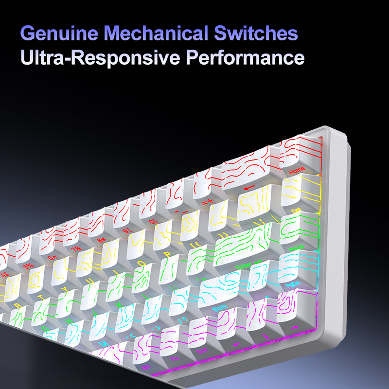 APAYADO A68 Wired Mechanical K - Gaming Keyboard Half avis et prix