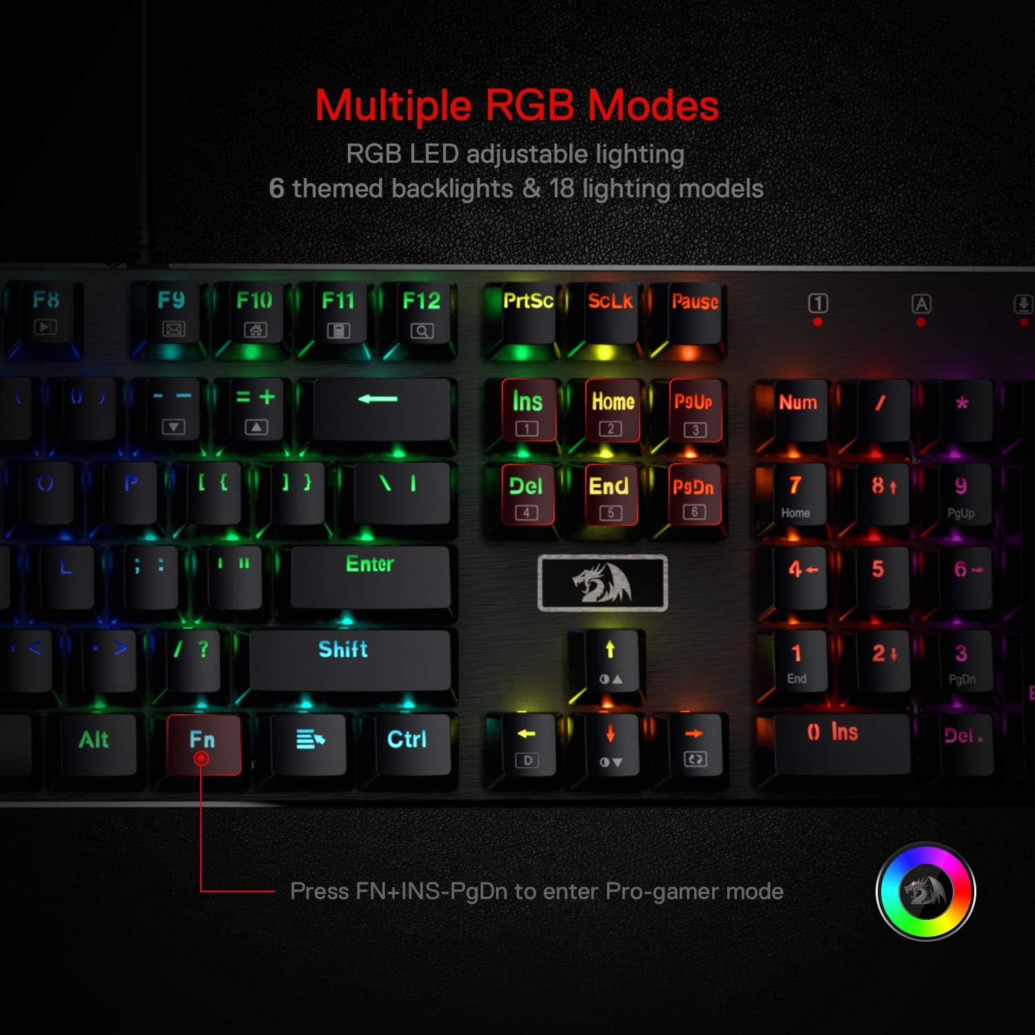 Redragon K556 RGB LED Backlit  - Gaming Keyboard No Noise avis et prix