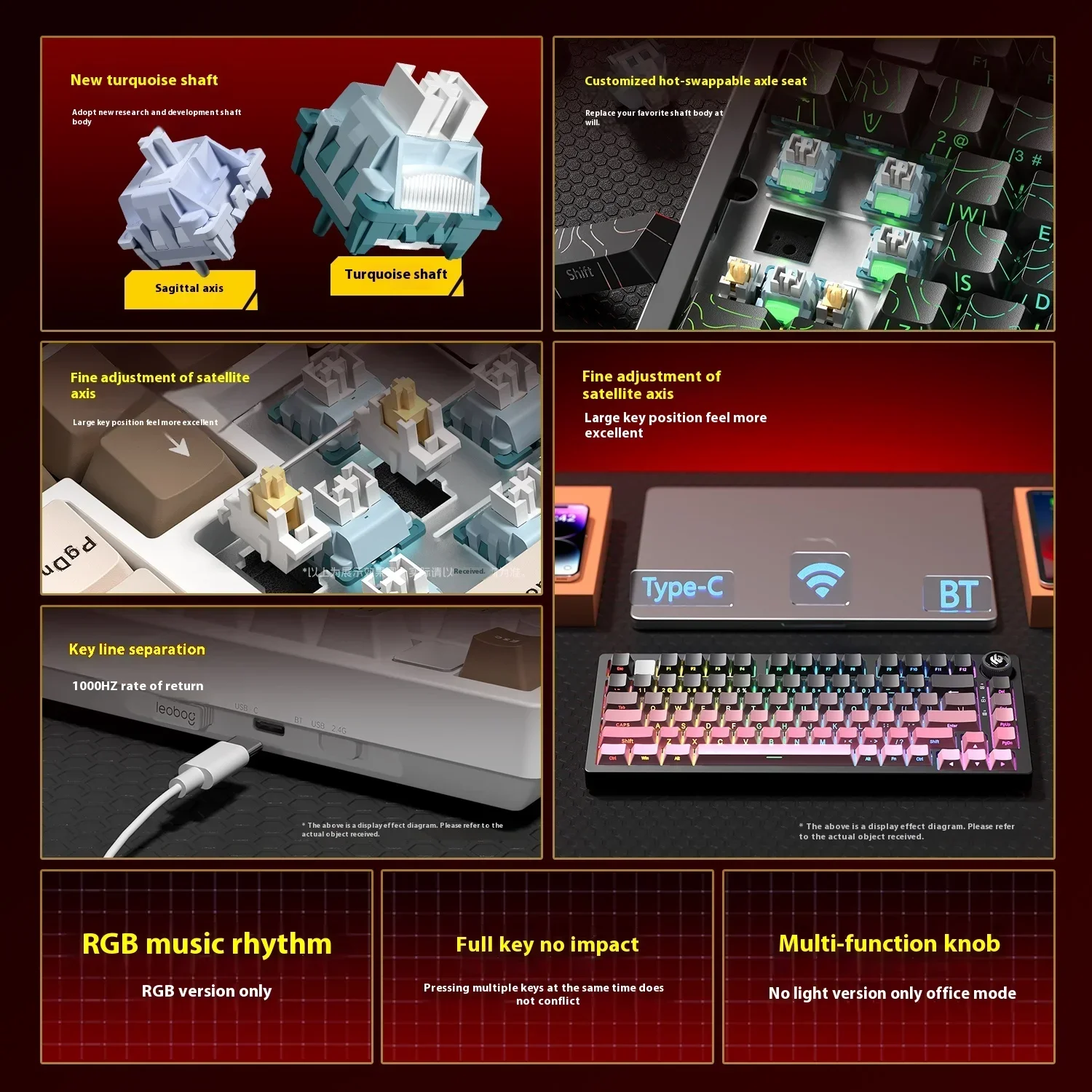 Leobog Hi75C Hi75 Hi75C Pro Al - Gaming Keyboard Bundle avis et prix