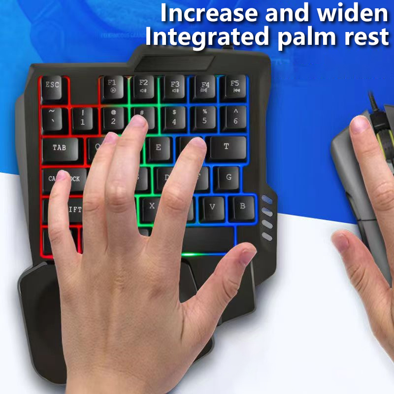 RGB Gaming Keyboard Single Han - Gaming Keyboard Half avis et prix