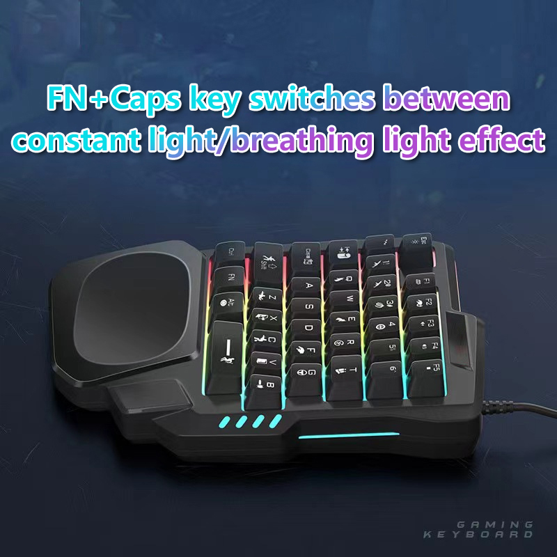 RGB Gaming Keyboard Single Han - Gaming Keyboard Half avis et prix
